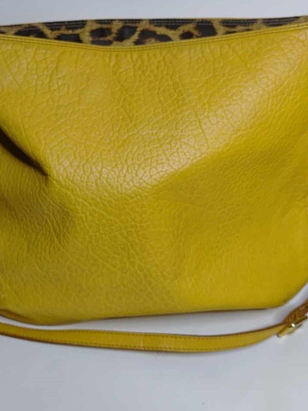 Plinio Visona yellow leather Italy shoulder bag - Picture 4 of 9